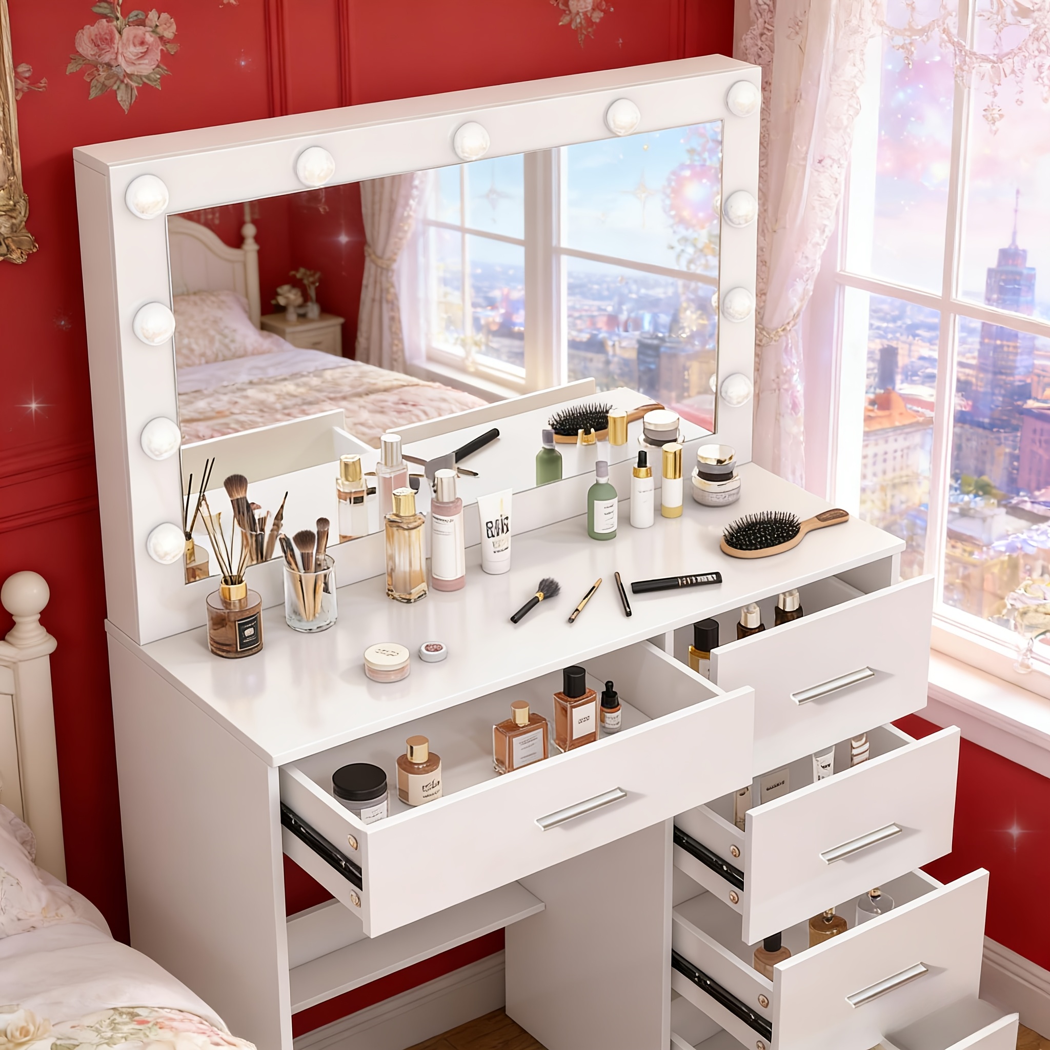 dressing table storage sold on Temu United States