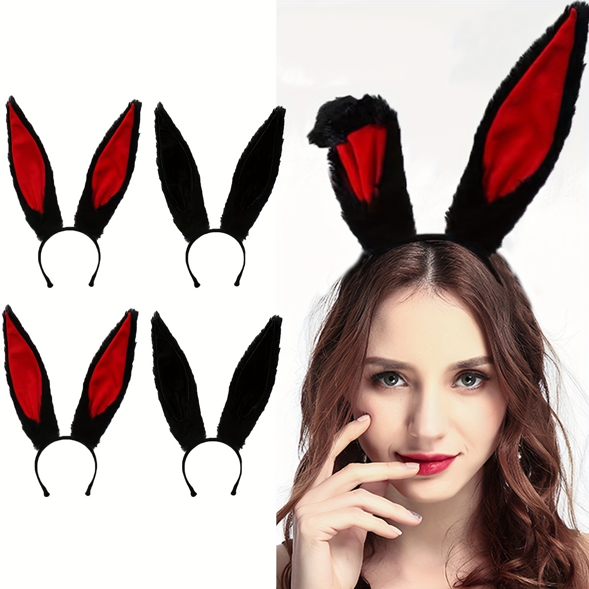

Easter Plush Rabbit Ears Hair Band Lovely Non Slip Head Band Trendy Hair Accessories For Women And Daily Use Daily Wear