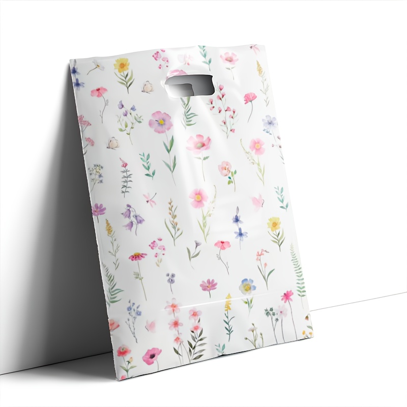 Cute Floral Gift Bags, Small Gift Packaging Tote Bags