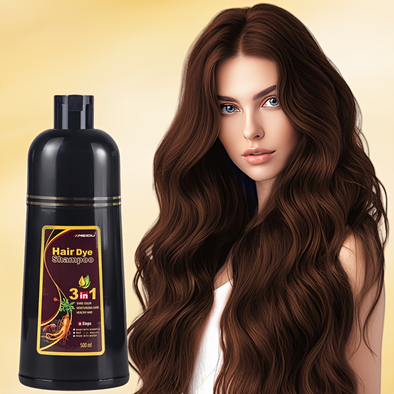 Haarfärbeshampoo 3-in-1 – Sanfte Farbabdeckung Für Graues Haar, In 10 Minuten, Für Frauen & Männer, Alle Haartypen