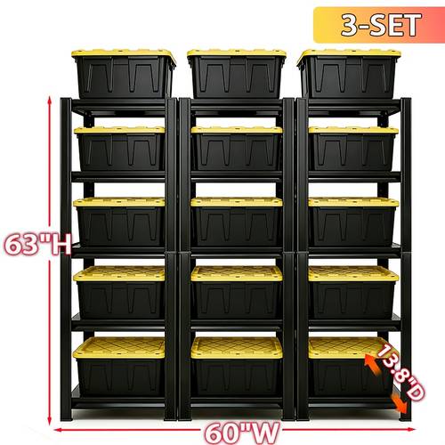 heavy duty and adjustable shelving unit and metal storage shelves for medium storage bins 1 2 3 sets 4 5 tier storage shelves for garage warehouse and seasonal storage storage and organization