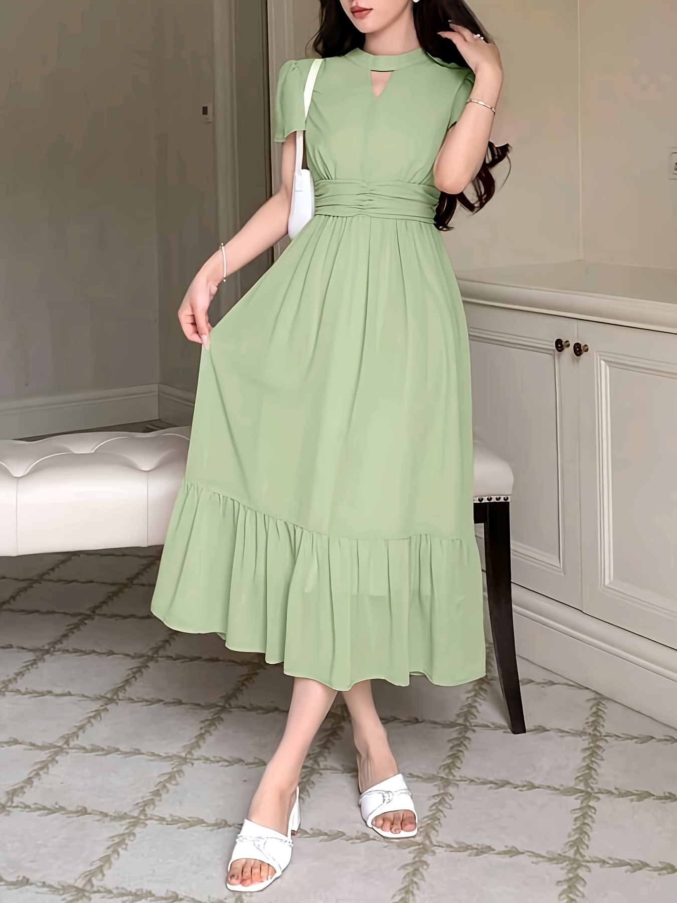 plain dresses for women sold on Temu Canada