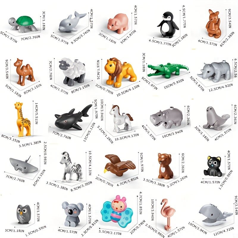25pcs Big Building Blocks Animals Set for Kids Party Gift