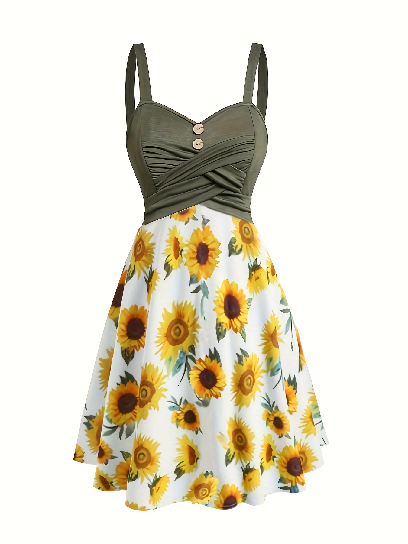sunflower dress sold on Temu United States