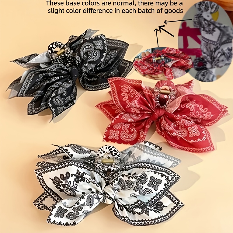 TEMU Pince à cheveux nœud couleur aléatoire, pince à cheveux antidérapante, design de style bohème, rétro, , convient à toutes . Convient pour les