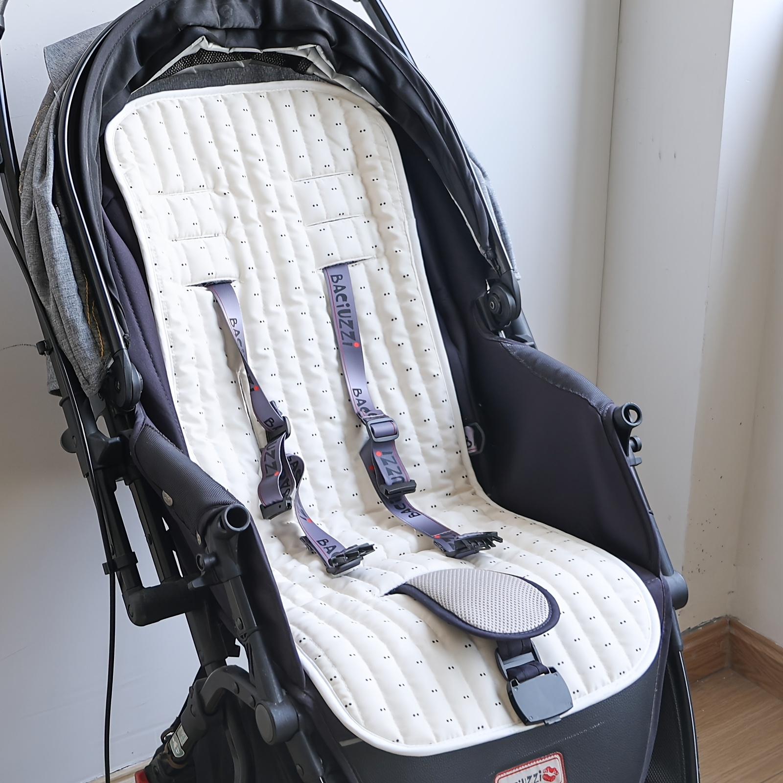 1pc Breathable Printed Baby Stroller Cushion, Thin Comfortable , Universal Anti-slip Seat Cushion For Baby Stroller