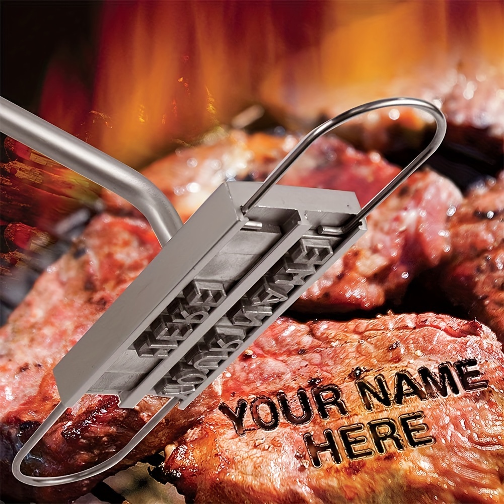 

1pc, Bbq Meat Branding Iron, Bbq Meat Branding Iron With 55 Changeable Letters, Great For Branding Steaks, Burgers, Chicken With Your Name, Labor Day Gift, Bbq Accessories, Grill Accessories