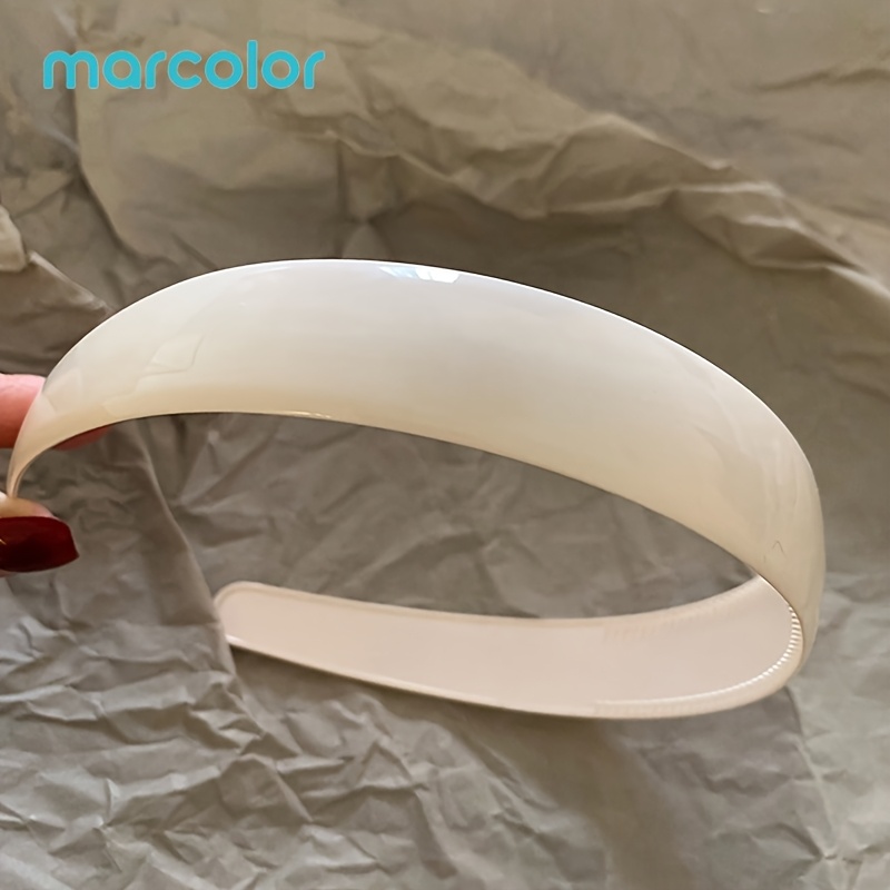 TEMU Marcolor Simple Smooth Wide-band Headband For Women, Non-slip Hairband For Face Washing, Everyday Versatile Hair Accessory For Securing Flyaways
