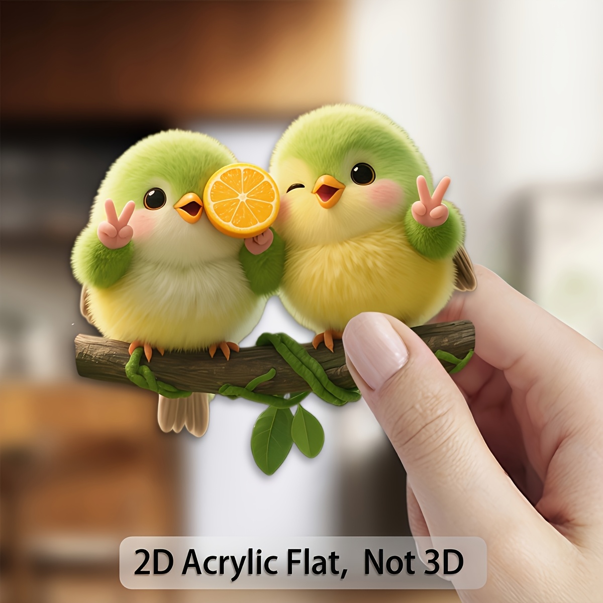 TEMU 1 Adorable Imán de Refrigerador con Diseño de Pájaro, Decoración Temática de Animales, Regalo para , Decoración de Refrigerador, Decoración de