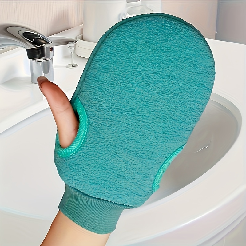 TEMU Paire de Gants de Bain Exfoliants - Gants à Épiler et Masseur Recto- pour un Lisse en Beige Clair, Matériau Doux et Durable, Doux sur les ,