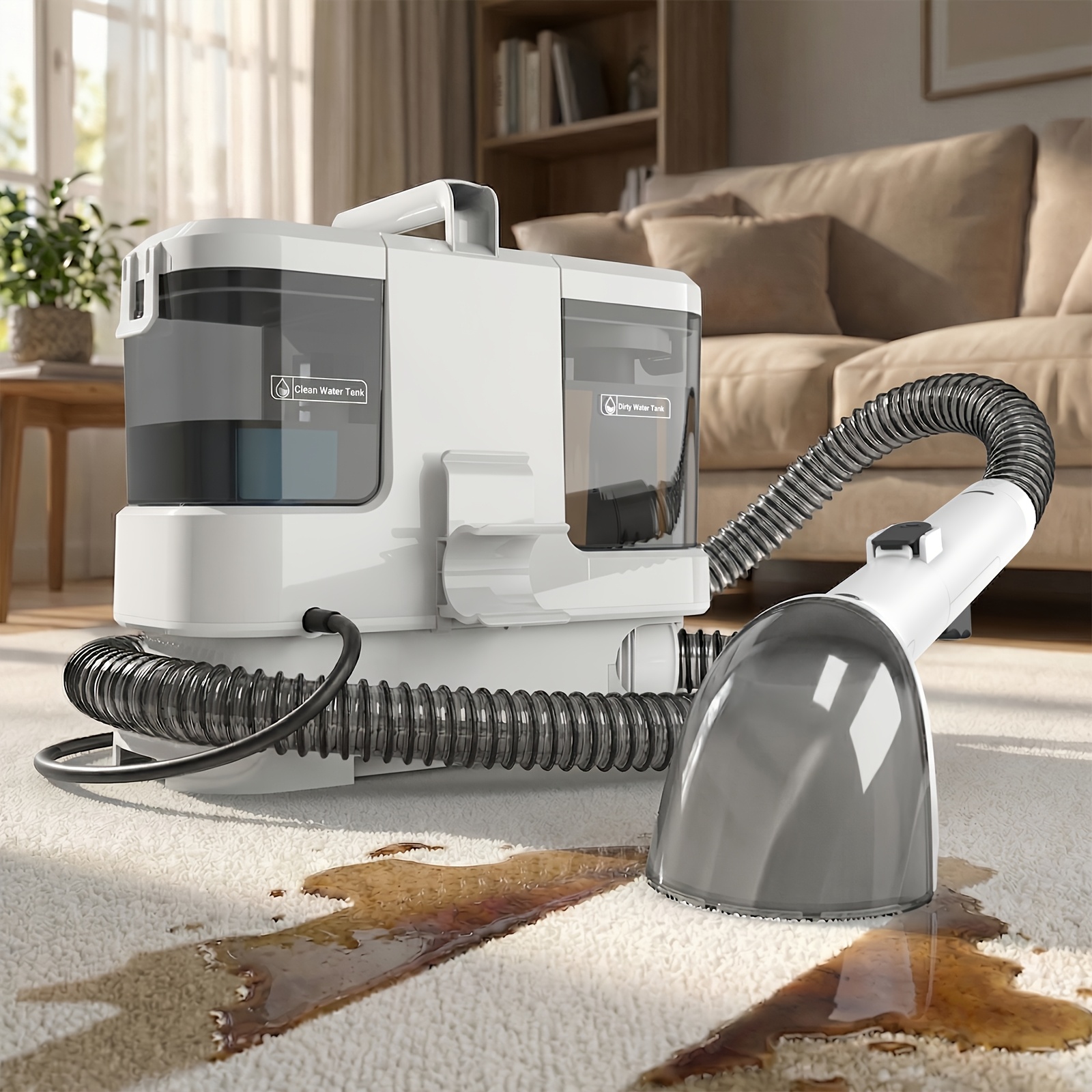 Image of Lubluelu Portable Carpet Cleaner, Upholstery & Spot Cleaner With 22000pa Suction, 600w Wet Vacuum For Sofa, Carpet, Car Seats & Pet Stains