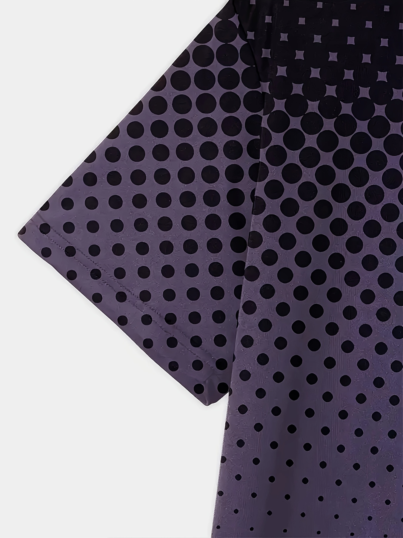 Men'S Plus Size Black Dot Print Short Sleeve T-Shirt, Casual Crew Neck Tee, Fashion Breathable Quick-Dry Top, Loose Fit Outdoor Streetwear, 95% Polyester 5% Spandex, 150g/m? Knit Fabric