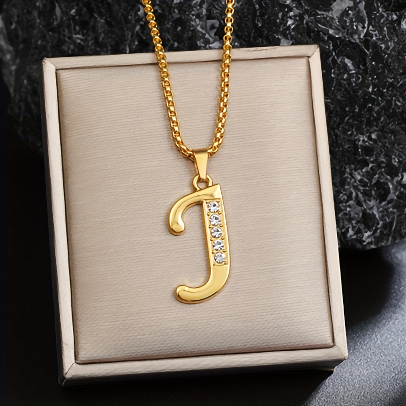 New Golden Capital Letter Alloy Titanium 201 201 201 Stainless Steel Chain/ Suitable for Daily Gifting And Holiday Presents