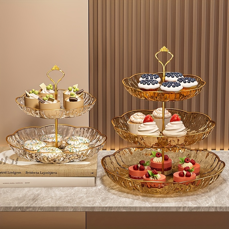 5-Tier Metal Fruit Basket - Modern Tiered Kitchen Counter Organizer For Fruits, Vegetables, Snacks, Black