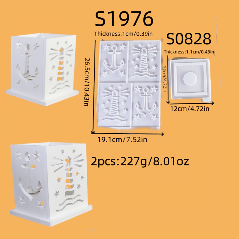 E-shop Harz Silikonform für Kompass Projektion, dreidimensionale dekorative Silikonform für Kerzenherstellung, Gips Ornament Silikonform, Silikonformen