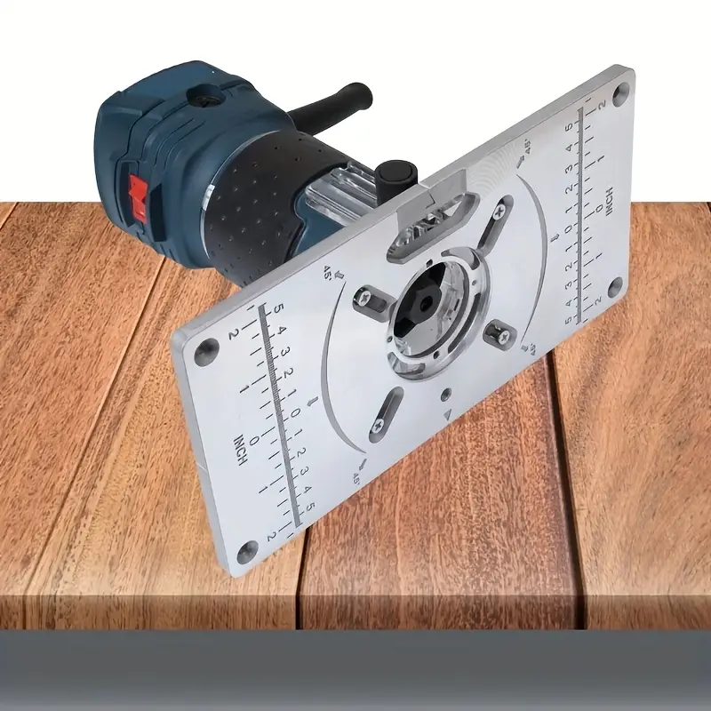 router table insert plate table aluminum woodworking benches router plate wood tools with 4 rings and table saws for multifunctional wood plate machine engraving details 0