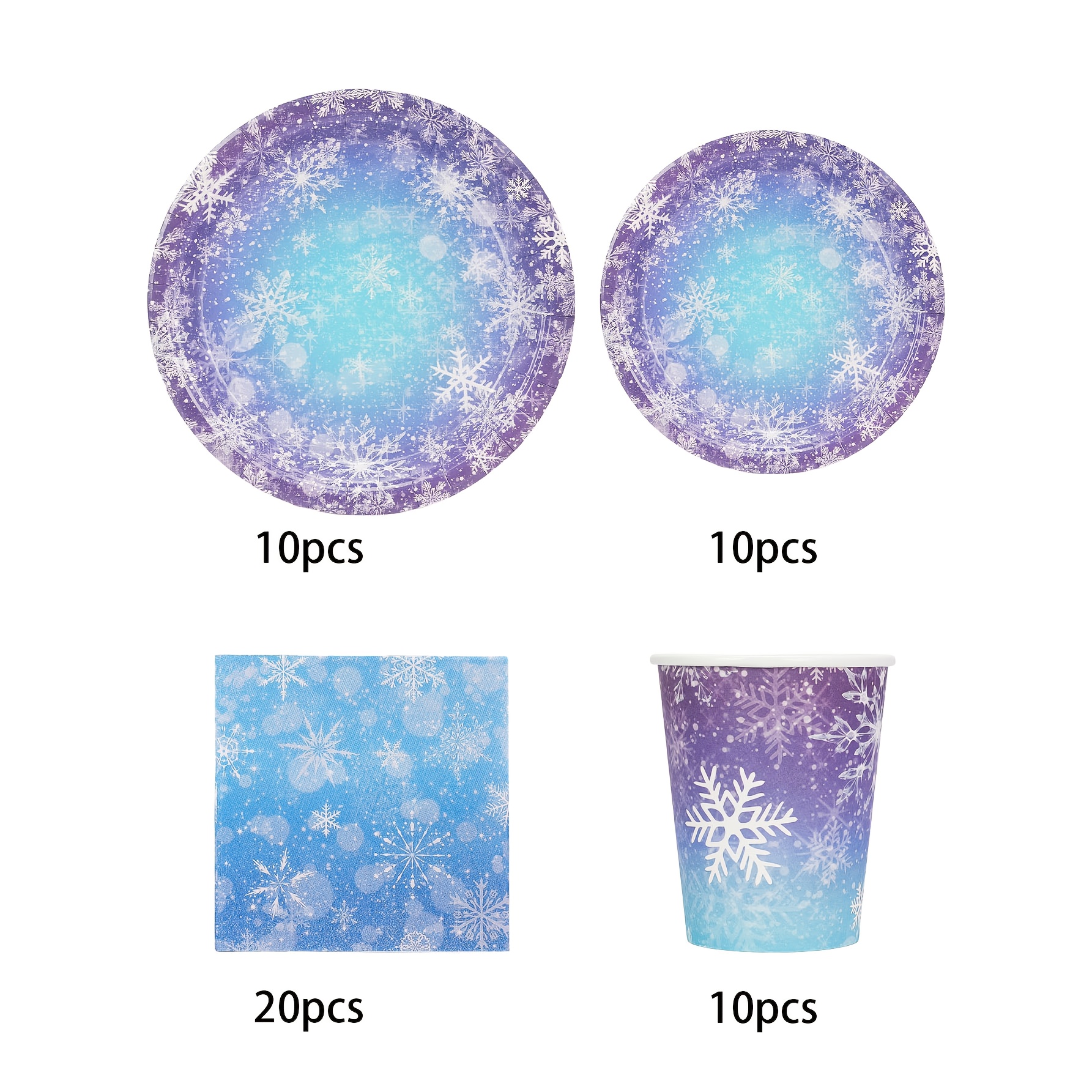 10pcs/20pcs/50pcs/80pcs Birthday Party Supplies Winter Snowflake Paper Plates Napkins Cups Table Set Party Supplies Favors For Christmas Winter Birthday Party Decorations I Perfect For Halloween