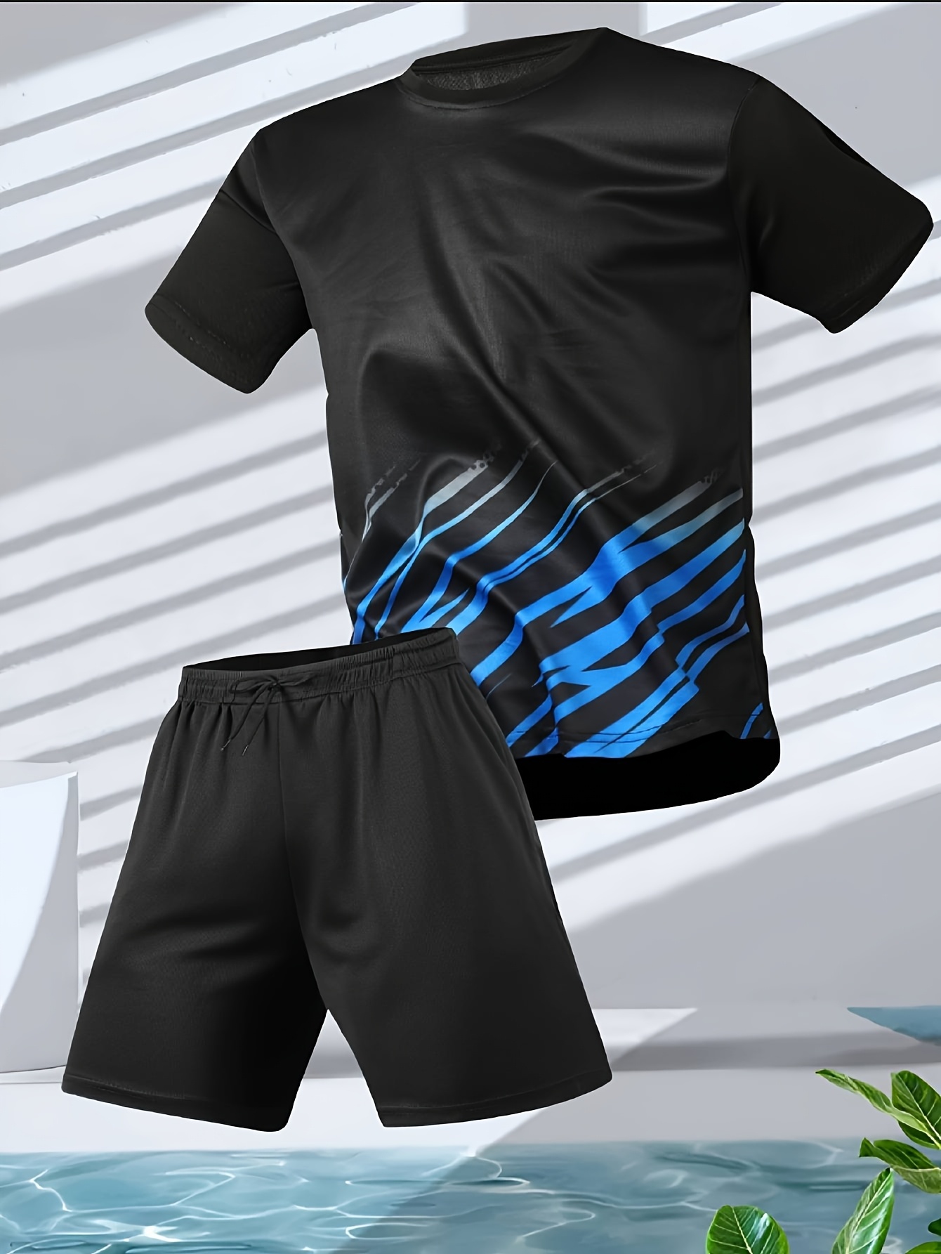 T-Shirt En Soie À Manches Courtes Et Col Rond Pour Homme