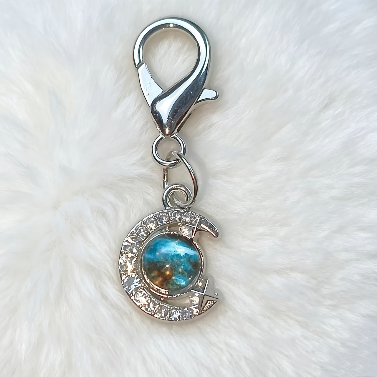 Celestial Sun, Moon & Star Bag Charm, Zinc Alloy Keychain