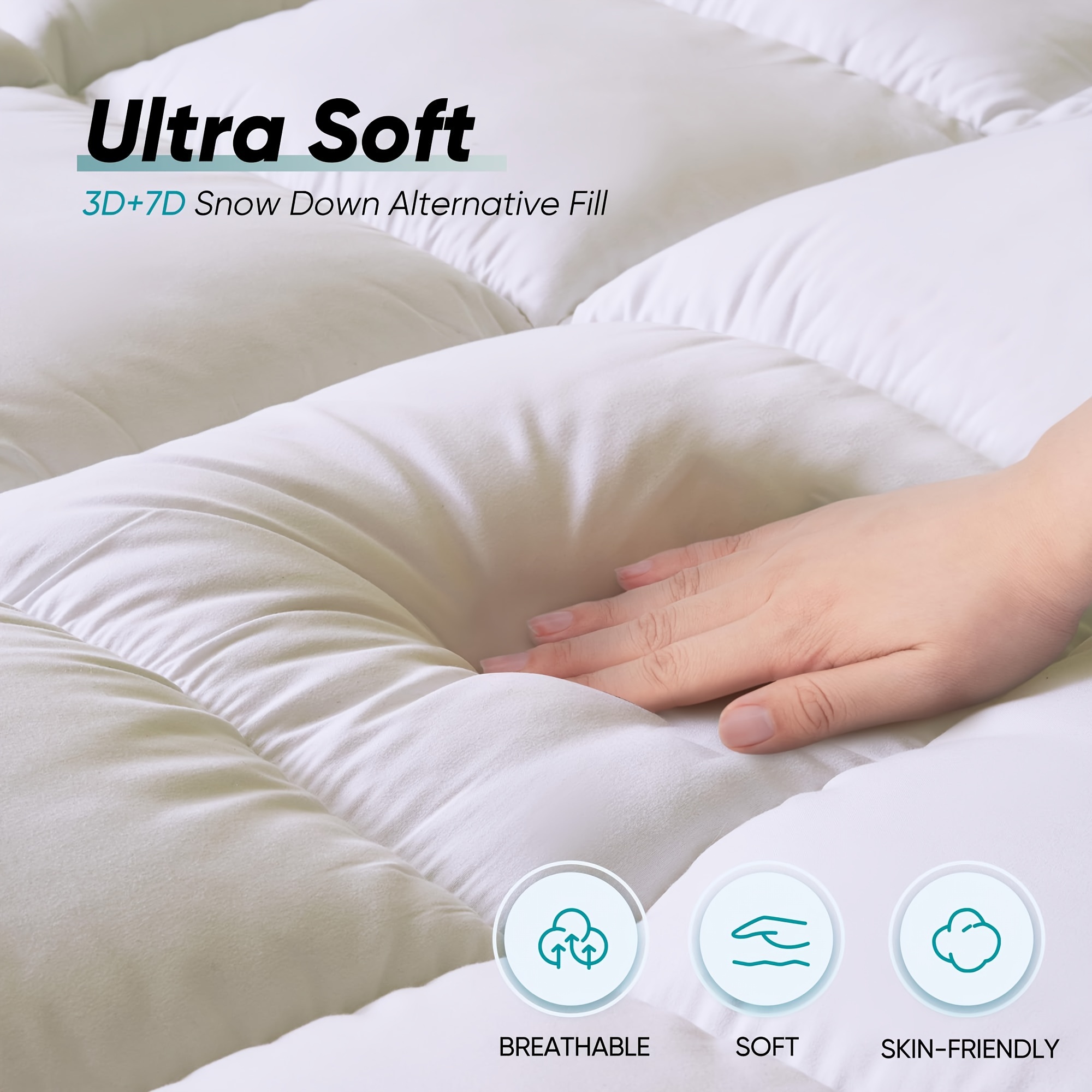 memory foam mattress topper queen size dual layer 4 inch mattress pad 2 inch gel memory 2 inch pillow top cover with 8 21 inch deep pocket automotive temu Temu