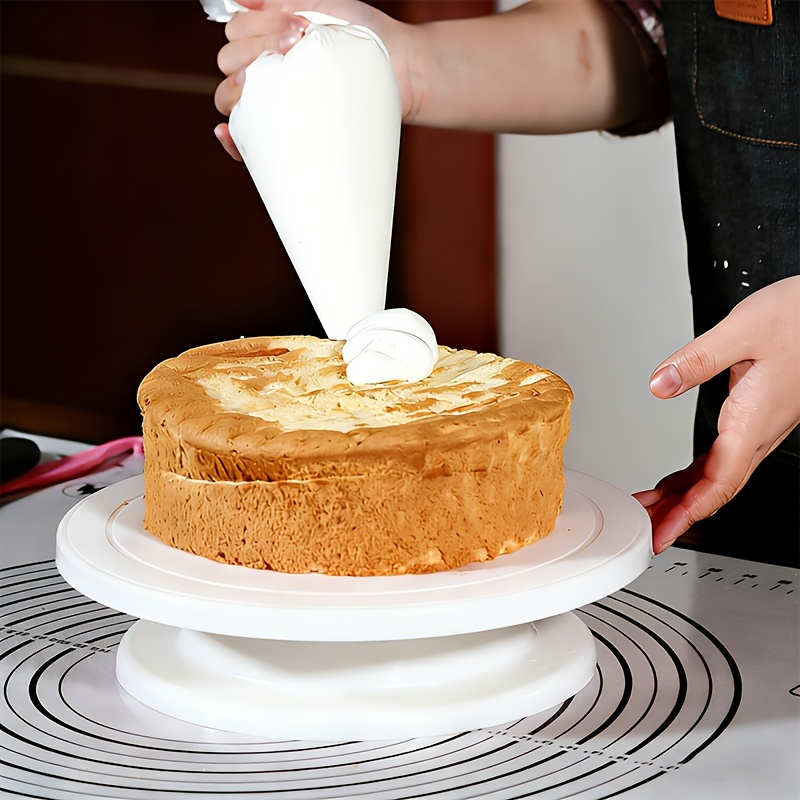 TEMU Rotating Cake Turntable Stand, 360 Degree Cake Decorating Platform For Frosting And Icing, Smooth Spinning Cake Display Stand For Birthday