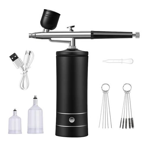 item picture air brush kit with compressor handheld air brush gun with 0 3mm tip rechargeable portable air brush for painting nail coloring