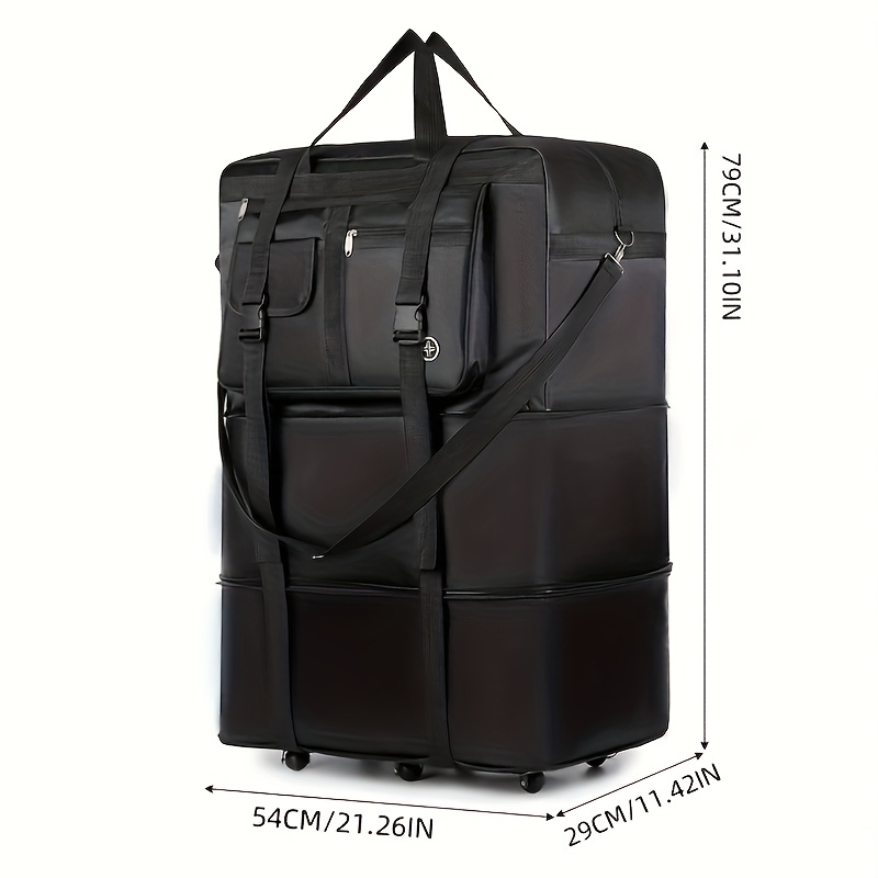 MUJI Luggage Size Rolling Duffel Bag With Wheels,Expandable