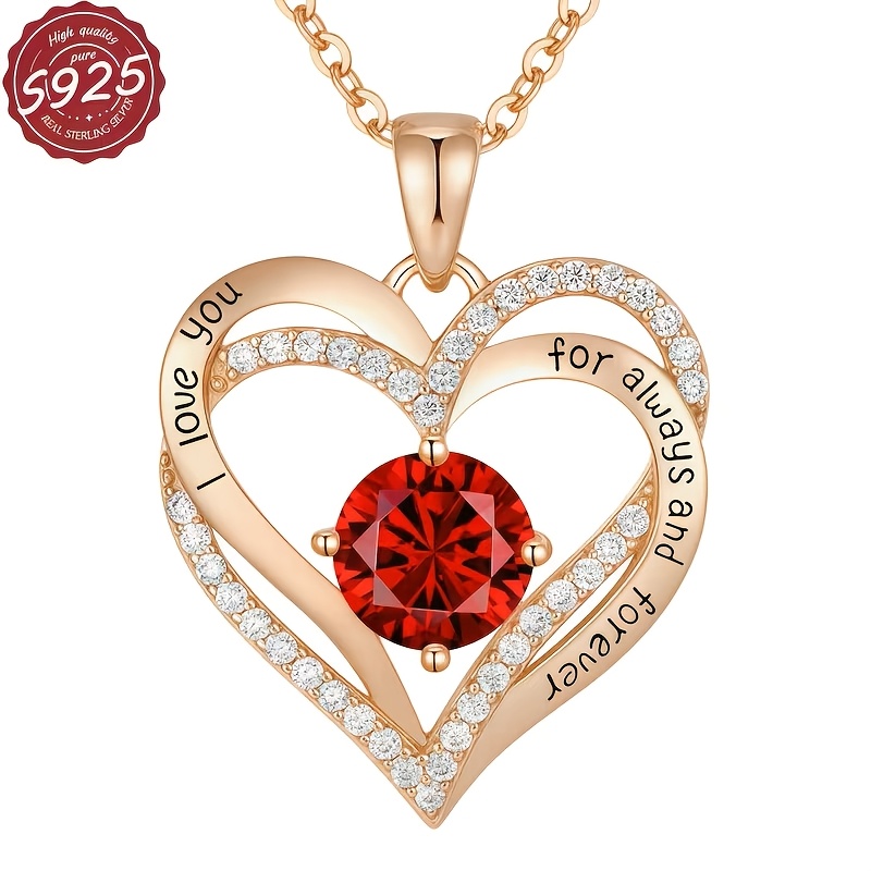 TEMU Heart Necklaces For Her, Perfect Gifts For Wedding Anniversaries, Birthdays, Mother's Day, And Christmas For Mom, Wife, Friend, Featuring S925