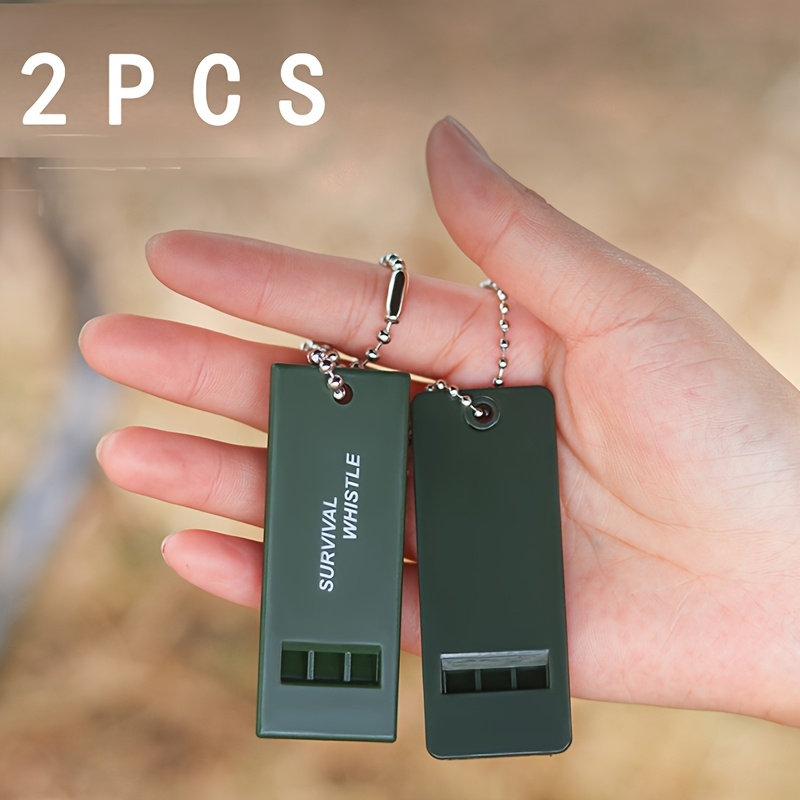 2pcs three frequency outdoor survival whistle emergency whistle for students practice whistle referee whistle travel whistle survival whistle hiking whistle camping gear   whistle durable construction