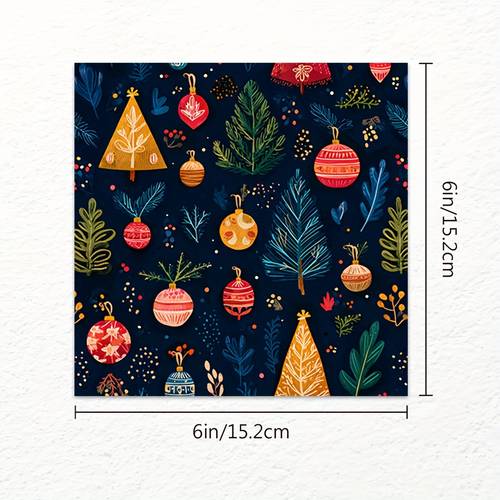 a set of 12 sheets of 6x6 inch paper designed for winter and christmas themes decorative projects like diaries albums crafts card making and journaling featuring straight decorative paper material