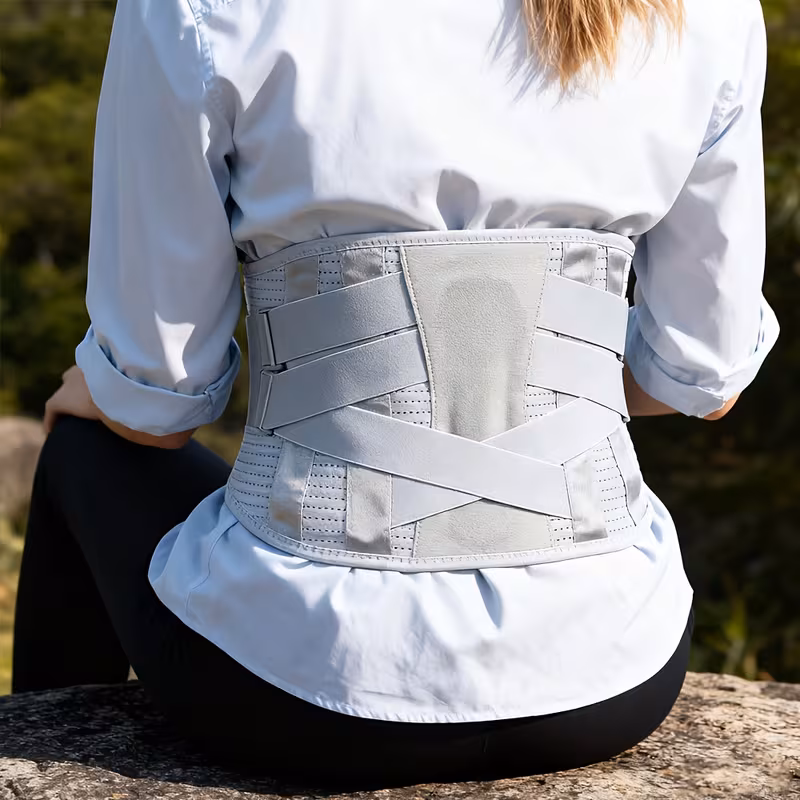 back support belt adjustable breathable lumbar support belt for heavy lifting lower back brace for men and women Product details 9