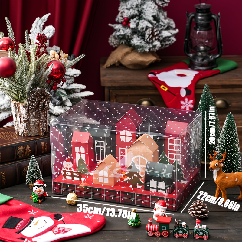 TEMU Gift For Her/him Christmas House Style Empty Gift Box, Christmas Party Gift Box, Surprise Packaging Box, Gift Box For Gift Wrapping, Halloween