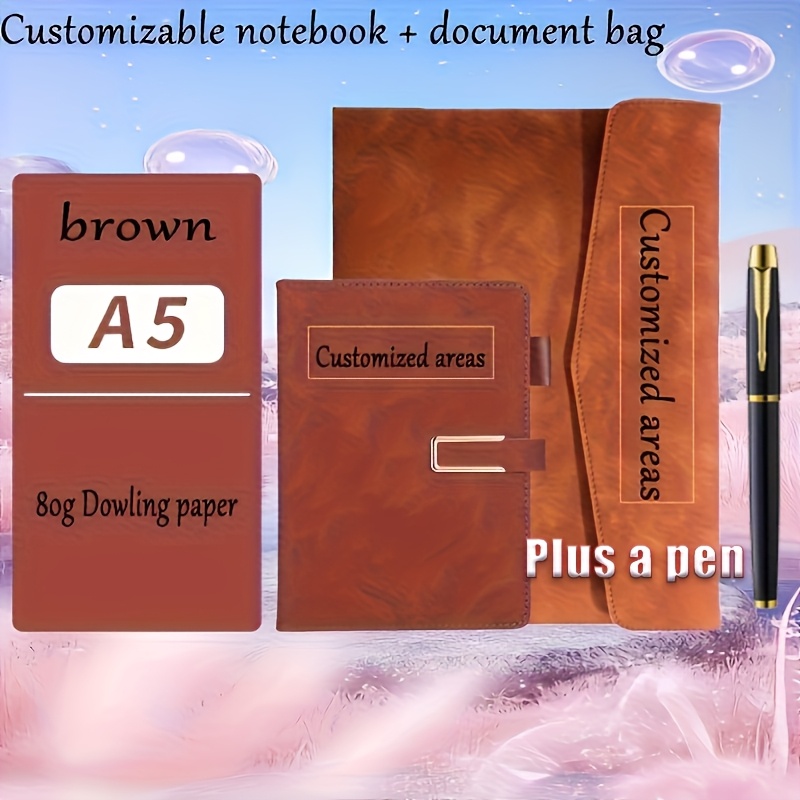 Customized Notebook Set with Pen A5 A4 Folder