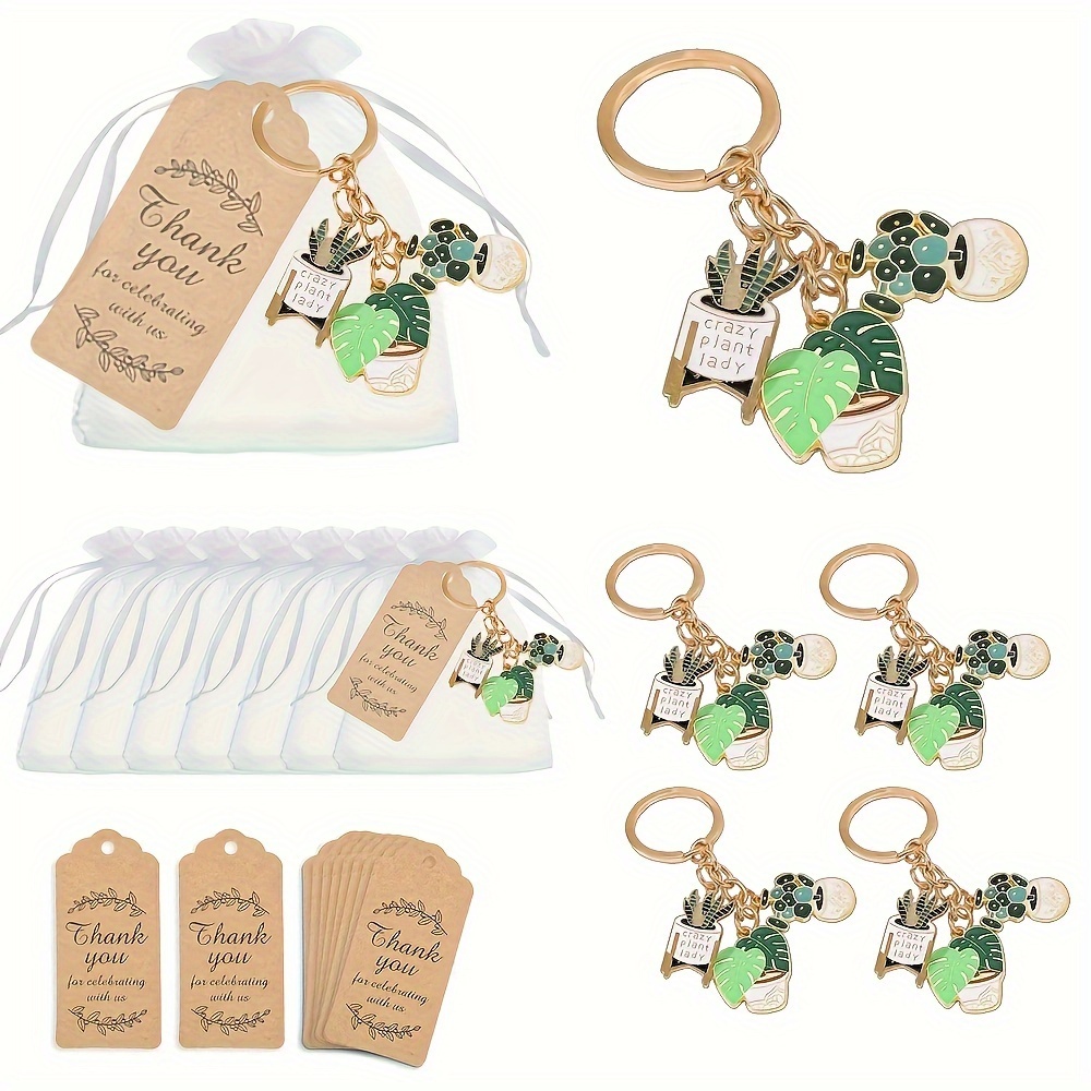 TEMU Regalo para Él/Ella, Juego de Regalo de 45 Llaveros de Plantas Suculentas Verdes para Adultos, 15 Juegos. Ideal para Fiestas de Inauguración de