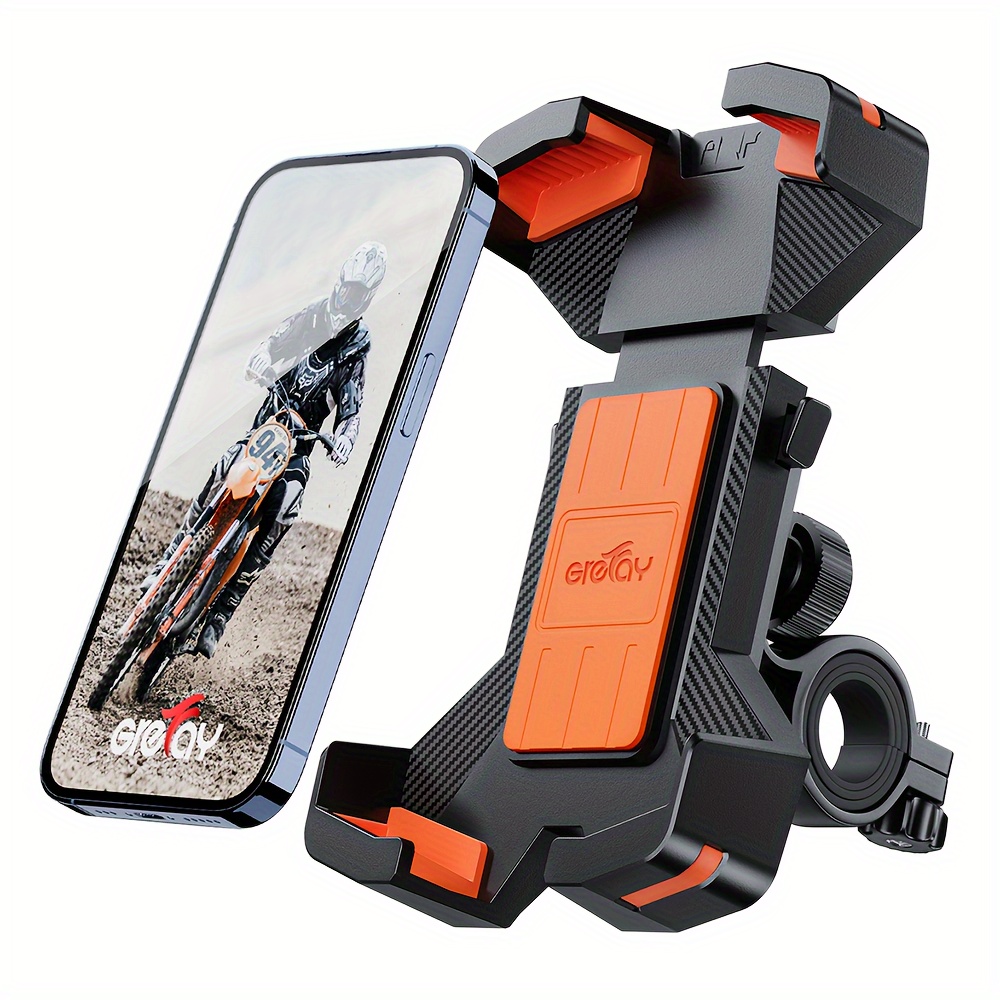 1pc motorcycle phone holder suitable for any smartphone universal bicycle motorcycle scooter and other car handles can rotate and adjust 360 details 1