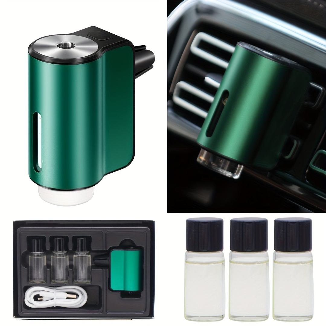 

(green)three-setting Smart Car Air Aromatherapy Diffuser - Fragrance And Humidifying Essential Oil Car Freshener With Adjustable Mist Output - Portable, Compact, And Easy To Use For Vehicle Interior