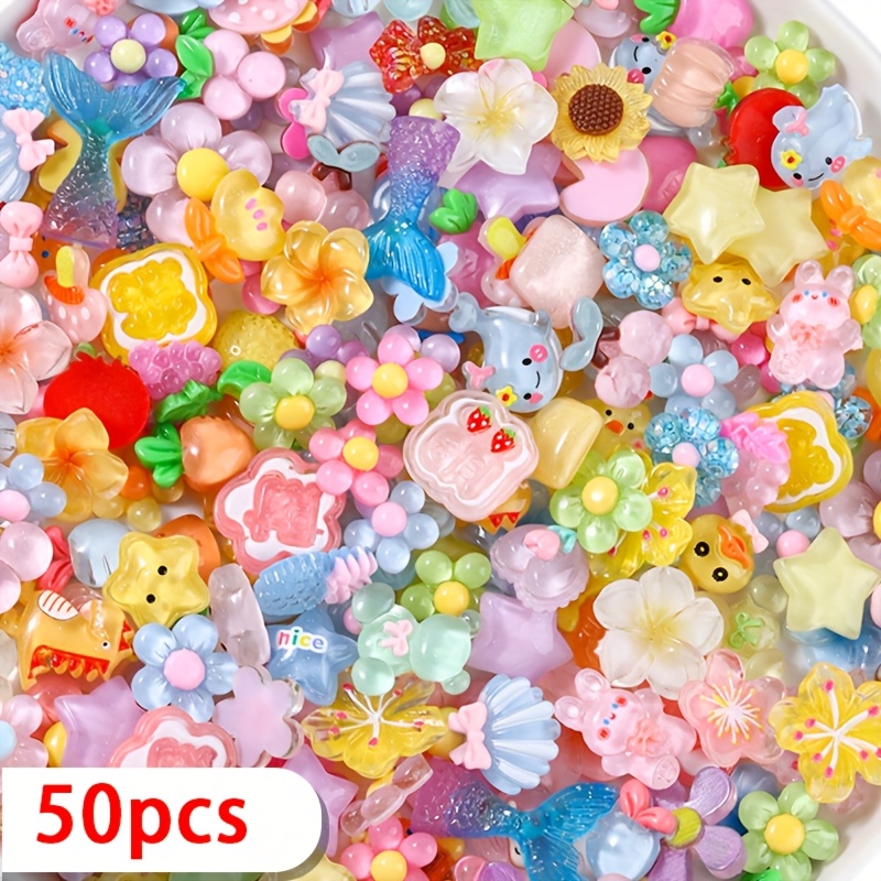 Pastel Charms Cute Resin Charms Fake Candy 100pcs Slime Charms
