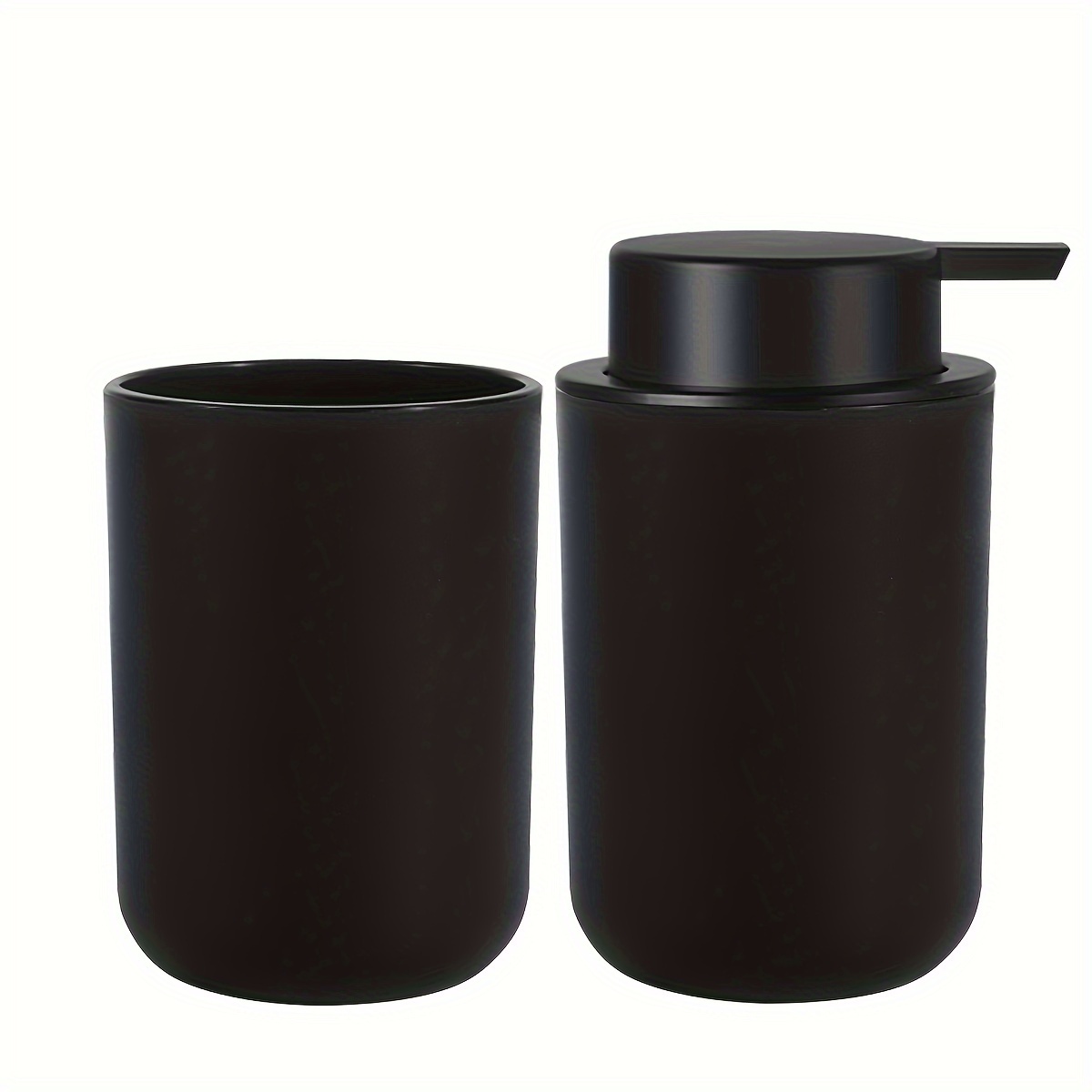 TEMU 2pcs Bathroom Set: Foaming Hand Soap Dispenser & Mouthwash Cup - , No Power Needed