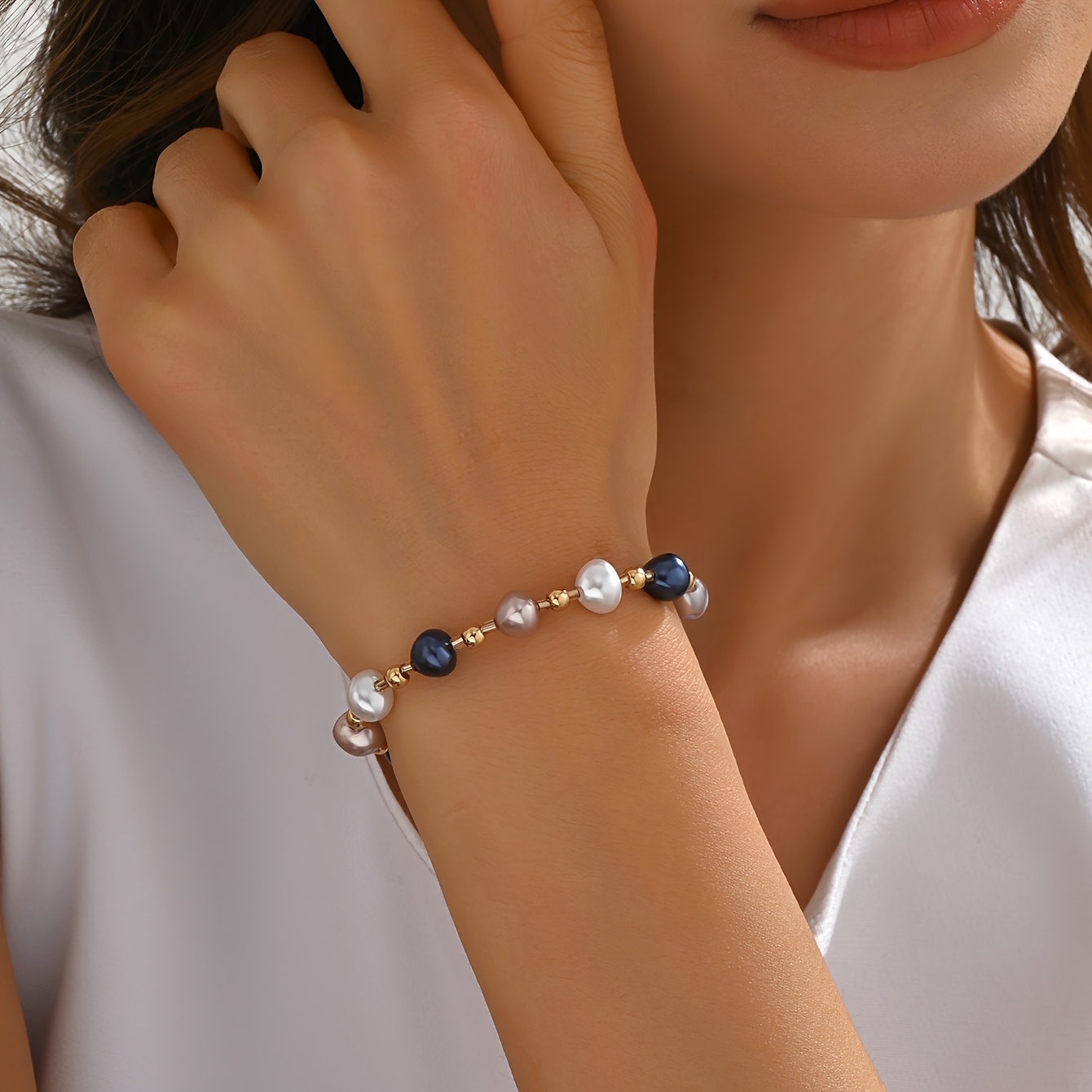TEMU 1pc Decor Beaded Bracelet
