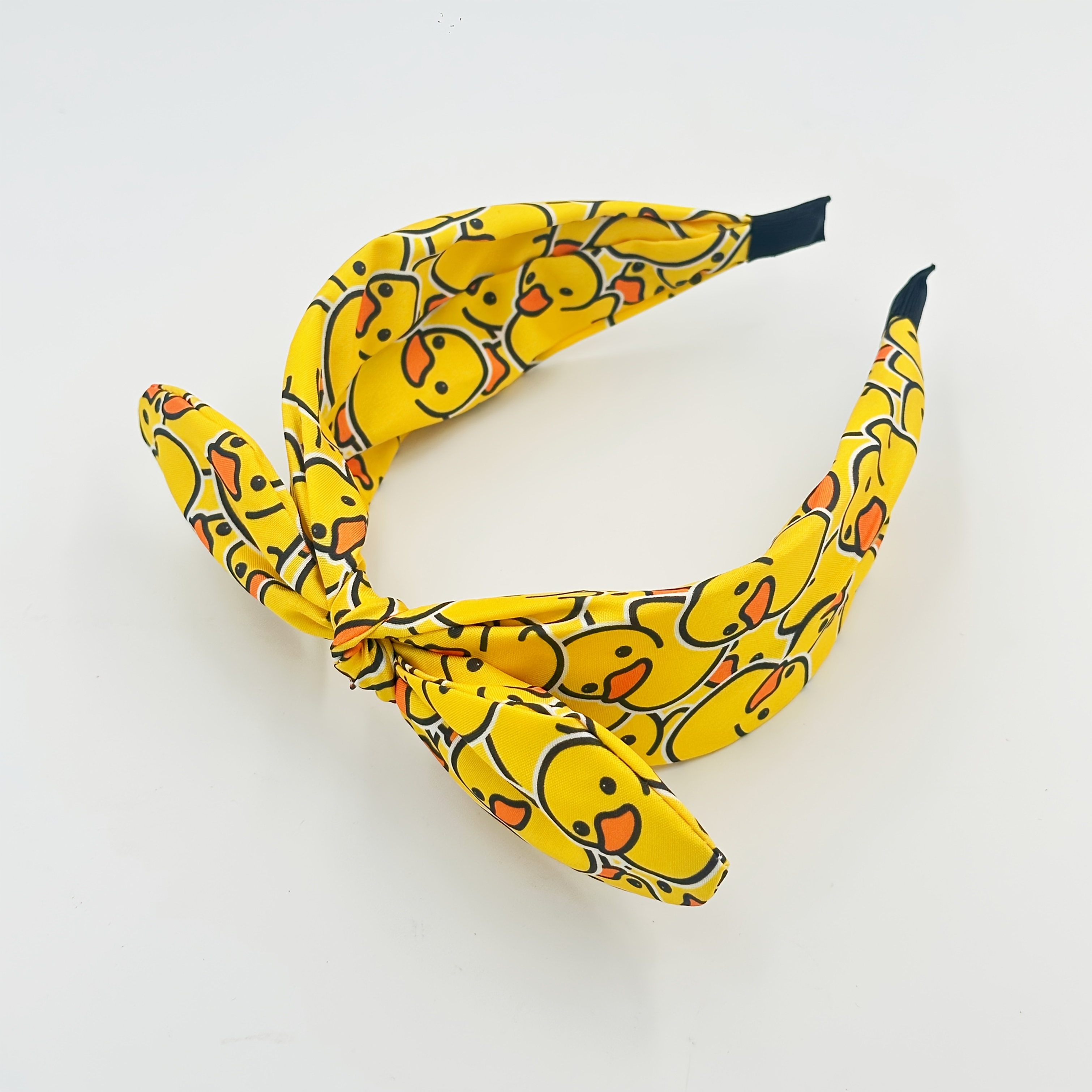 TEMU 1/3pcs Of Stylish, Cute And Sweet Wide-brimmed Women's Headband Printed With Little Yellow Ducks And Bows. A Hair Accessory Suitable For Daily