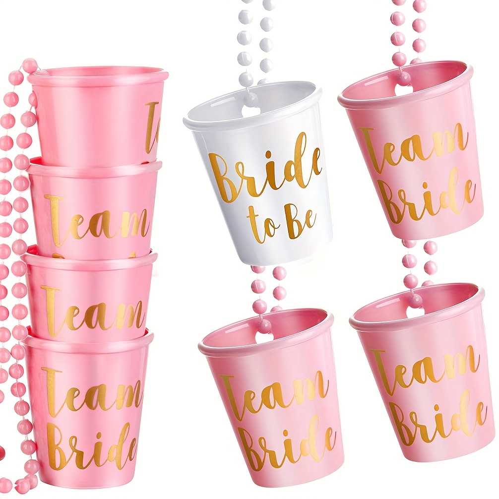 11pcs/set Single Party Rose Golden Bride Bride Bridesmaid Plastic Cups Wedding Props Plastic Cups
