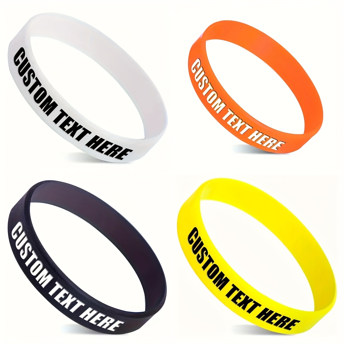112pcs Customizable Multicolor Silicone Bracelets for Events