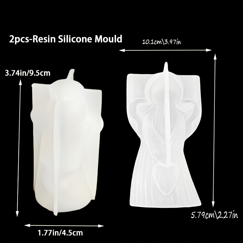 2pcs Resin Silicone Mold Tote Ornament Mold Wings Silicone Mold Candle Silicone Mold Garden Crafts Mold Home Decoration