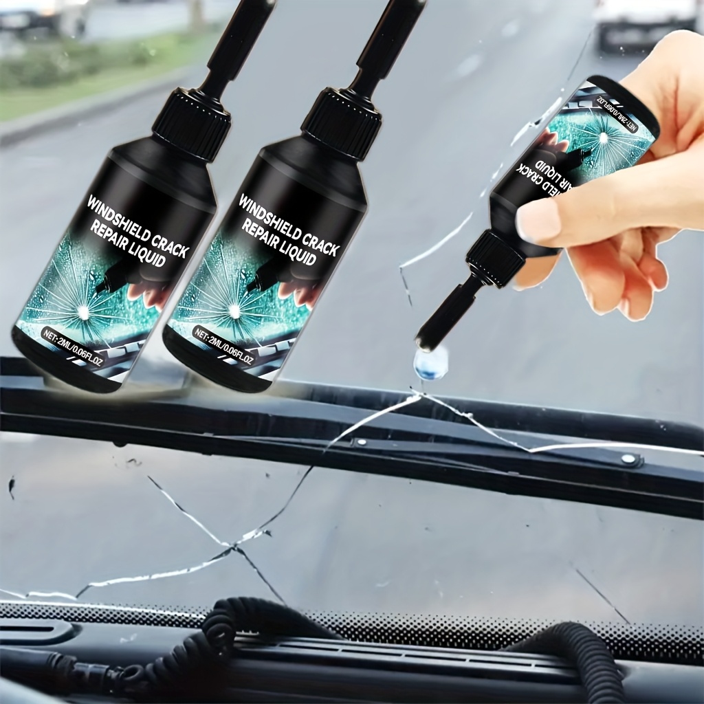 TEMU Windshield Crack Repair Kit, 2026 Upgraded 2 Bottles Glass Crack Repair Kit, 10minquick-glass Repair Liquid, Long-lasting For Windshields, Windows, Mirrors, All Crack Types, No Required, .