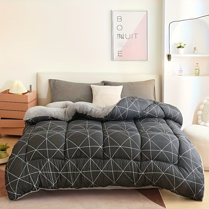 E-shop Luxuriöse Winterdecke - Schwere Thermodecke/Bettdecke, Elegante Dunkel /, Nur chemische Reinigung, für kaltes Wetter & moderne Schlafzimmer -
