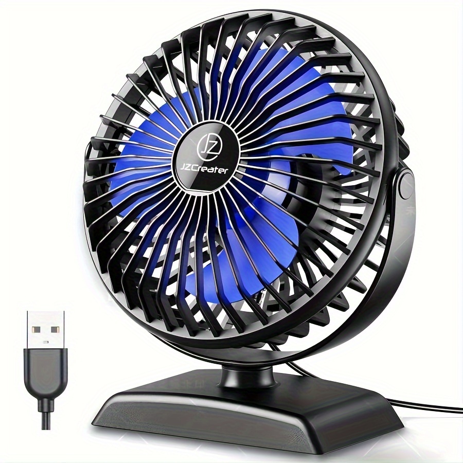 

1pc, Mini Usb Desk Fan, 3 Speed Adjustable, Portable Plastic Personal Fan, Usb Powered For Office, Home, Travel Use, With Power Bank/laptop/adapter/ Compatibility