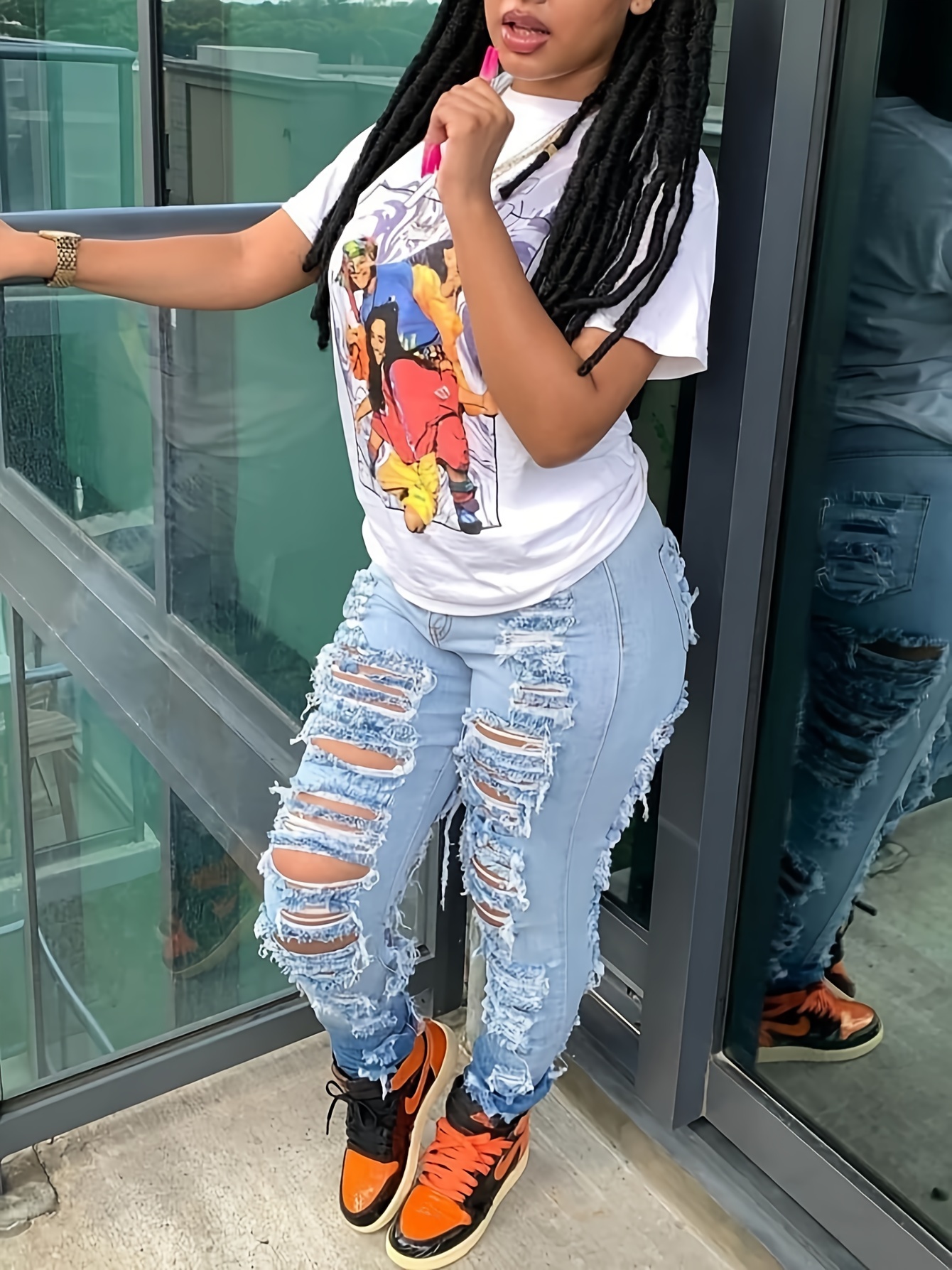 womens high waisted skinny jeans stretchy non belted Temu Ghana