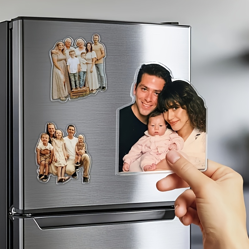 Custom Acrylic Family Photo Magnet, Personalized Christmas Gift