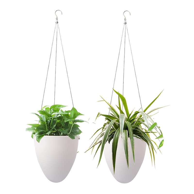 2pcs Rustic Hanging - Lightweight Plastic Indoor/outdoor Pots Suitable For Roses, Orchids, Succulents - -hang For Balcony,, Décor ( & Low-maintenance)