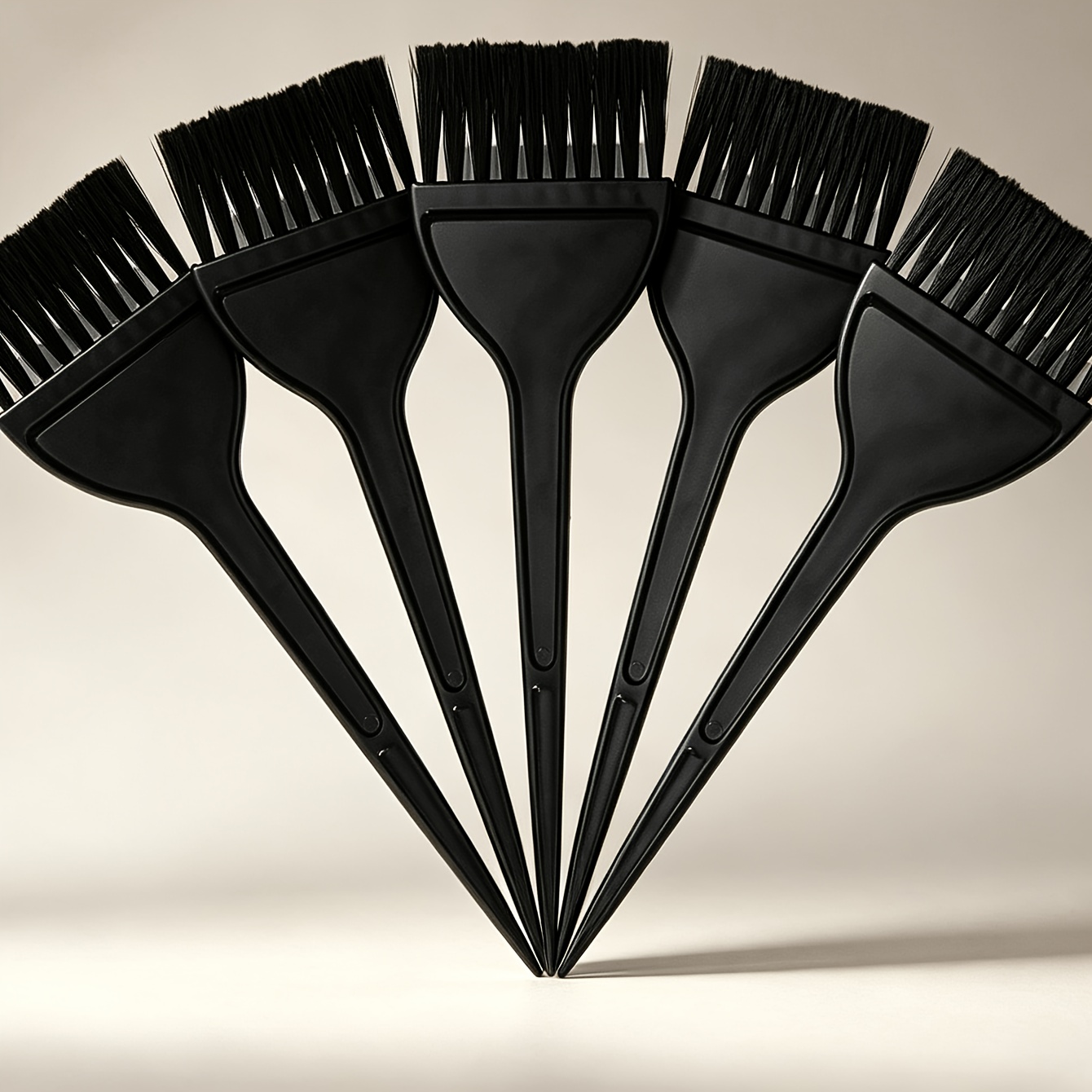 TEMU 5pcs Professional Hair Dye Brush & Set - Long Handle Suitable For Salon, Barber Shop, Hair Coloring & Care, No Shedding Brush For Application,